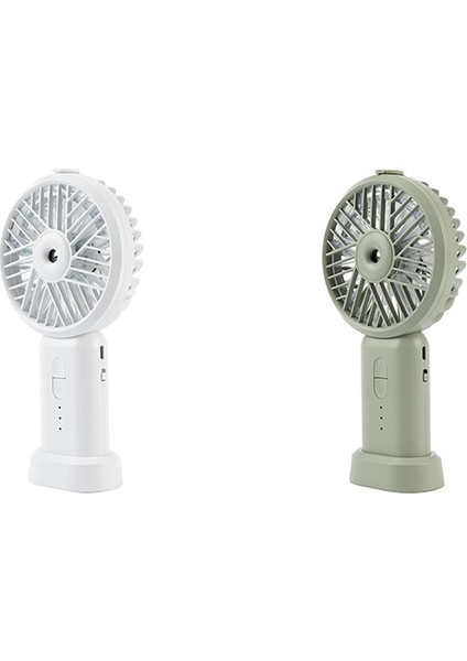 2000MAH Taşınabilir Yeşil Fan Elektrikli USB Şarj Edilebilir El Soğutma Klima Nemlendirici (Yurt Dışından)