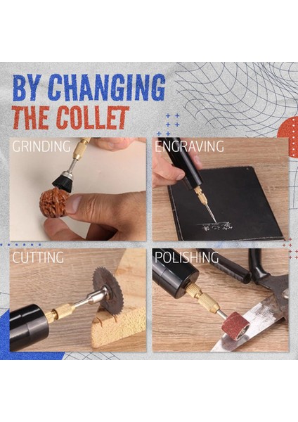 Dıy Mini Elektrikli Matkap Elektrikli Sondaj Aracı El Sanatları ile Uyumlu Reçine Takı Ahşap El Sanatları Aracı USB Matkap Gravür Kalem (Kırmızı) (Yurt Dışından) indirimleri