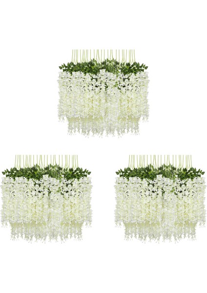 Человеческие Цветы,36 Paket (43.2 Ft) Yapay Wisteria Vine Sahte Wisteria Asılı Çelenk Ipek Uzun Asılı Çalı Çiçekler Dize Parti Dekoru (Yurt Dışından)