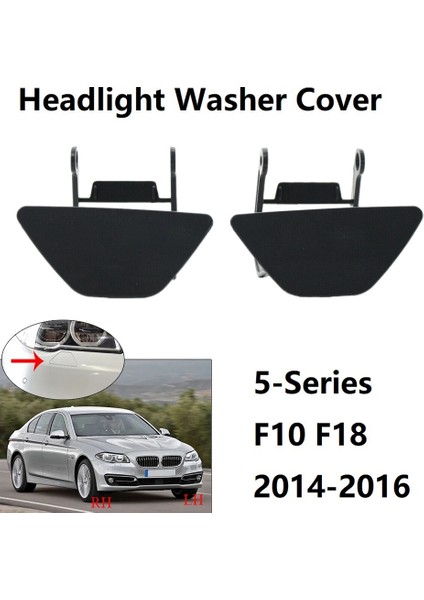 1 Çift Kafa Işık Lambası Kafa Işık Yıkama Nozulu Kapak Kapakları ile Uyumlu - 5-Serisi F10 F18 2014-2016 51117332683 51117332684 (Yurt Dışından) fiyatları