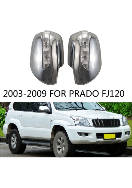 4runner Prado 2700 FJ120 2003-2009 ile Uyumlu Krom Araba LED Yan Ayna Kapağı Yan Ayna Kapağı Dış Aksesuarlar (Yurt Dışından)