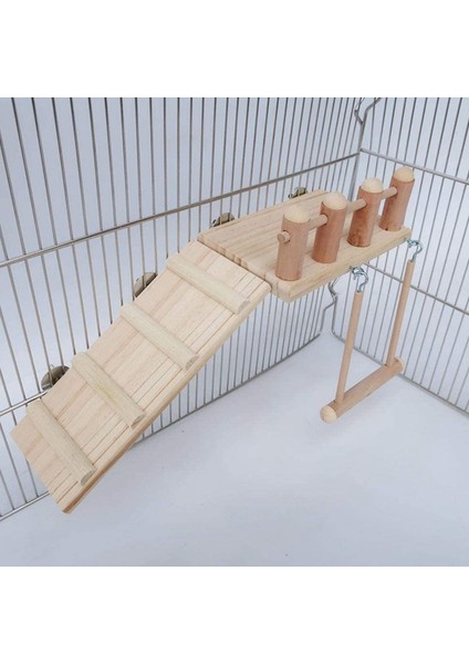Kuş Oyuncak Papağan Hamster Altın Sincap Sıçrama Tahtası Merdiven Salıncak Üç Parçalı Oyuncak (Yurt Dışından) modelleri