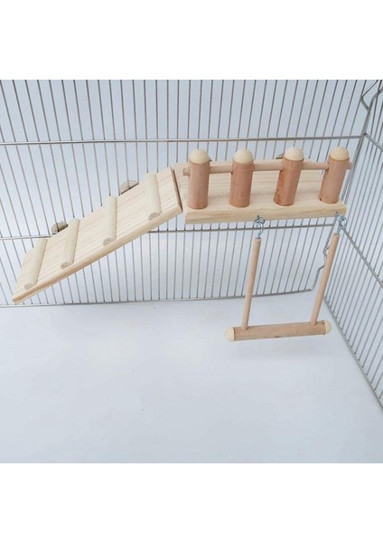 Kuş Oyuncak Papağan Hamster Altın Sincap Sıçrama Tahtası Merdiven Salıncak Üç Parçalı Oyuncak (Yurt Dışından) fırsatları