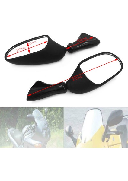Motosiklet Dikiz Aynası Yan Geri Vites Aynası ile Uyumlu GSX600F GSX750F Gsx 600F 750F Katana 1998 -2002 (Yurt Dışından) fiyatları