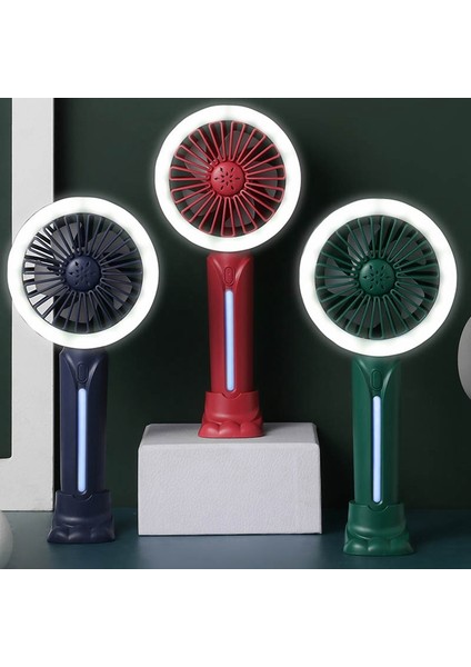 Yaz Taşınabilir Mini Fan 3 Hız Ayarlanabilir Fanlar USB Şarj Edilebilir Masa El Klima Soğutucu Dışında (Yeşil) (Yurt Dışından)