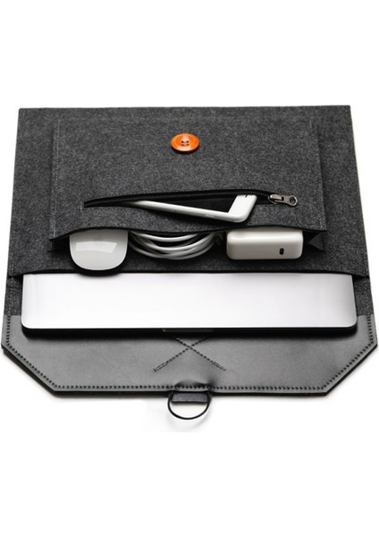Хранение Продукции,2x Yumuşak Iş Çantası Kılıf Apple Macbook Air Pro Retina 13 Dizüstü Macbook Tablet Için Çanta Koyu Gri (Yurt Dışından)