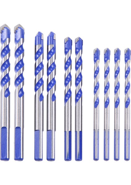 10 Adet Tungsten Karbür Duvar Matkap Ucu Seti ile Uyumlu Metal Çelik Porselen Seramik Karo Beton Tuğla Plastik Ahşap (6 8 10 12MM) (Yurt Dışından)