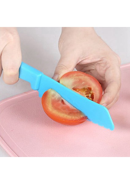 Торт В Форме,18 Parça Çocuk Pişirme Seti, Plastik Çocuk Güvenli Pişirme Şef Bıçakları ve Kesme Tahtası, Çocuk Meyve Salatası Bıçakları (Yurt Dışından)