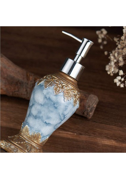 Dayanıklı Pompalı Retro Akik Beyaz Sabunluk, Banyo, Yatak Odası ve Mutfak B Için Doldurulabilir Sıvı El Losyonu Şişesi (Yurt Dışından)