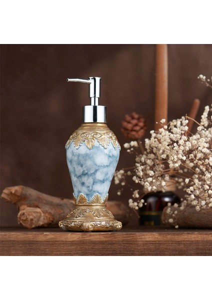 Dayanıklı Pompalı Retro Akik Beyaz Sabunluk, Banyo, Yatak Odası ve Mutfak B Için Doldurulabilir Sıvı El Losyonu Şişesi (Yurt Dışından)