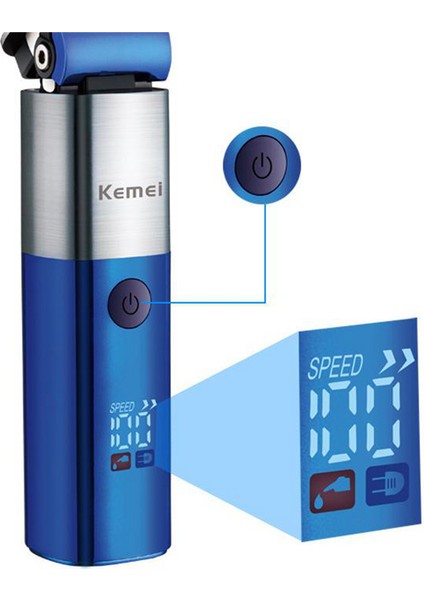 Kemei Saç Kesme Makinesi Su Geçirmez Elektrikli Saç Kesme Makinesi Erkekler Için Ayarlanabilir Giyotin Şarj Edilebilir Saç Kesimi Makinesi (Yurt Dışından)