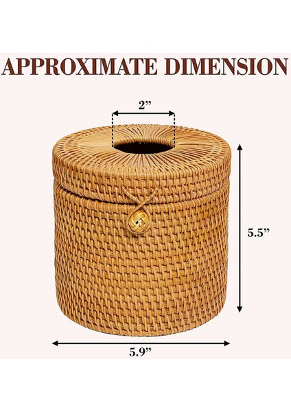 Хранение Продукции,2x Rattan Doku Kutusu Tuvalet Kağıdı Kapağı Hasır Tutucular, Depolama Için Kapaklı Tek Rulo ve Banyoda Dokular (Yurt Dışından) modelleri
