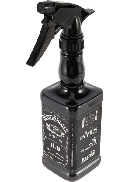 2x 650ML Kuaförlük Sprey Şişesi Salon Berber Saç Araçları Saç Kesme Su Püskürtücü Siyah (Yurt Dışından)