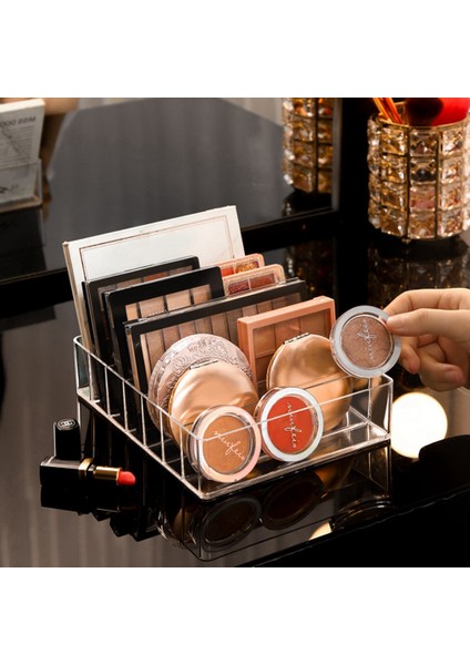 Makyaj Organizatörü, Kompakt Makyaj Paleti Organizesi, 7 Bölmeli Banyo Tezgahı Için Kozmetik Saklama Kutusu, Bâtıla (Yurt Dışından) modelleri