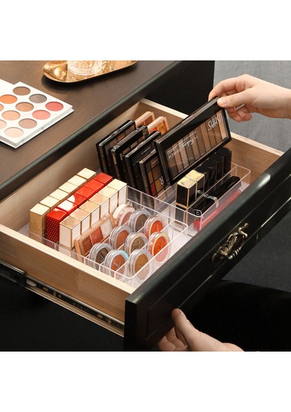 Makyaj Organizatörü, Kompakt Makyaj Paleti Organizesi, 7 Bölmeli Banyo Tezgahı Için Kozmetik Saklama Kutusu, Bâtıla (Yurt Dışından) fırsatları