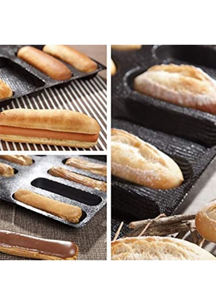 Торт В Форме,2x 12 Delik Silikon Baget Tava Yapışmaz Delikli Fransız Ekmek Tava Formları, Hot Dog Kalıpları (Yurt Dışından) fırsatları