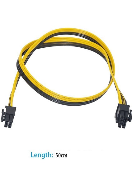 Многоцелевые Наборы,20 Adet 6 Pin Pcı-E - 8 Pin (6 + 2) Pcı-E (Erkek - Erkek) Gpu Güç Kablosu 50 cm Grafik Kartları Için Sunucu Kesme Panosu (Yurt Dışından)