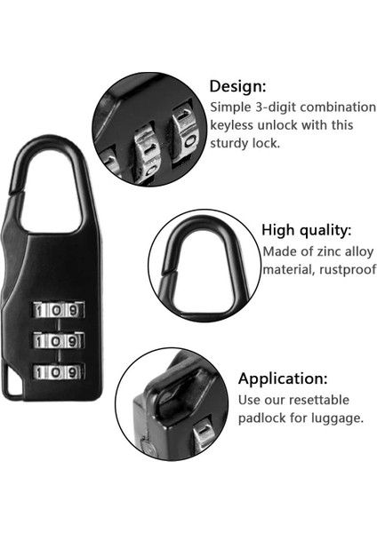 7 Adet Mini Bagaj Asma Kilitler 3 Haneli Şifreli Kilit Yurt Spor Salonu Dolapları Soyunma Çekmece Çile Seyahat Bavul (Yurt Dışından) modelleri