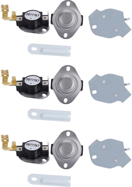 12X Kurutucu Değiştirme Kiti 3387134 Yüksek Limitli Termostat 3392519 Kurutucu Termal Sigortası 3977393 Termal Kesme Anahtarı (Yurt Dışından)