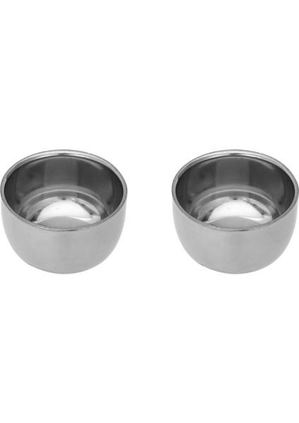 2x Paslanmaz Çelik Fırça Tıraş Kasesi Tıraş Bıçağı (Yurt Dışından)