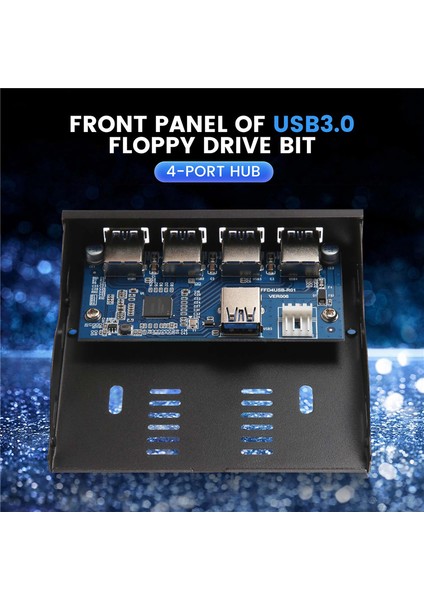 Usb3.0 Disket Ön Panel 3.5 Inç Disket Yuvası Için 4 Bağlantı Noktalı Ön Panel 19 Pin - 4 Bağlantı Noktası Usb3.0 Hub Genişletme I (Yurt Dışından)