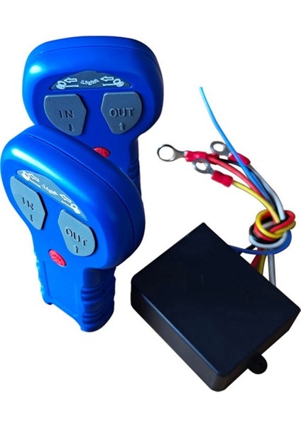 12V 24V Su Geçirmez Araba Kablosuz Vinç Elektrikli Uzaktan Kumanda Manuel Verici Seti Kamyon Atv Suv Kamyon Araç (Yurt Dışından)