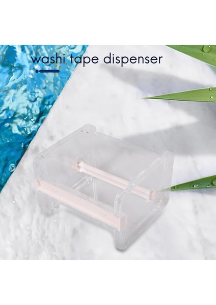 4 Paket Şeffaf Görünür Masaüstü Çoklu Washi Maskeleme Bandı Dispenseri, Bant Kesici, Rulo Bant Tutucu (Yurt Dışından)