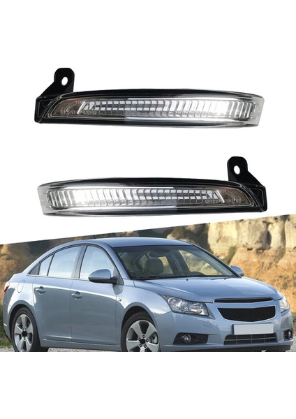 Araba LED Dikiz Aynası Işık Dönüş Sinyal Işığı Cruze J300 2009 - 2015 ile Uyumlu 94537661 94537660 (Yurt Dışından)