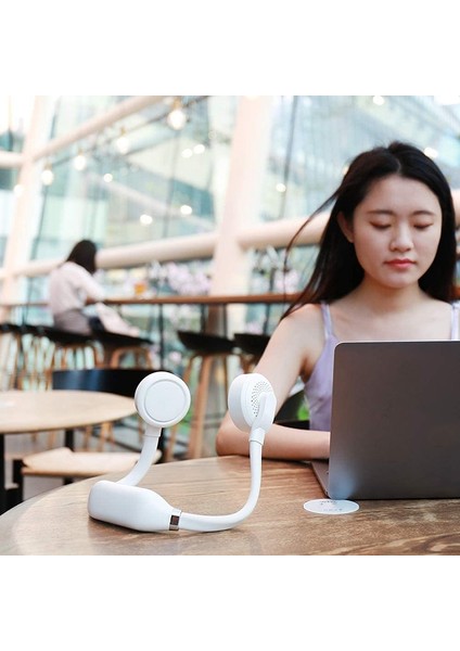 Taşınabilir Asma Boyunlu Fan, 4000 Mah Kanatsız Fan, 360 Derece Bükme Hortumu ve Dönen Kafa, 3 Hız, Seyahat, Spor, Vb, B (Yurt Dışından) fırsatları