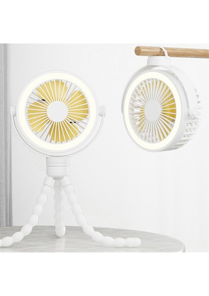 Pembe Taşınabilir Şarj Edilebilir Bebek Arabası Fanı Klipsli Ahtapot Gece Lambası Mini Kişisel El (Yurt Dışından) modelleri