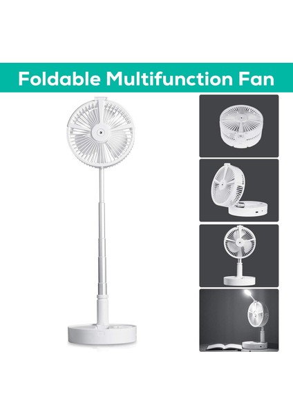 Masa Masası Fanı, Taşınabilir Fan USB Şarj Edilebilir Katlanabilir Açık Seyahat 4 Hız Ayarlanabilir Yükseklik Kafa Sessiz (Yurt Dışından) modelleri
