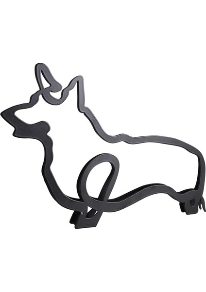 Metal Köpek Minimalist Sanat Duvar Heykel, Minimalist Köpek Hattı Duvar Sanatı, Modern Minimalist Ev Dekor Oturma Odası Dekoru (Yurt Dışından)
