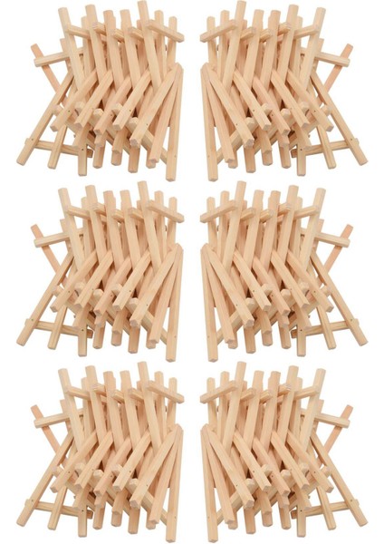 72 Paket Mini Ahşap Ekran Şövale Ahşap Şövale Resim Sergisi Zanaat Küçük Akrilik Yağ Projeleri Için Set (Yurt Dışından)