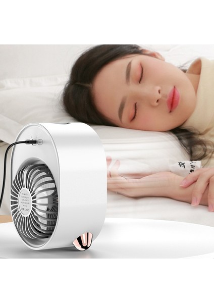 Hava Soğutucu Fan Mini Masaüstü Klima Gece Işığı ile USB Su Soğutma Nemlendirici Arıtma Beyaz (Yurt Dışından) modelleri