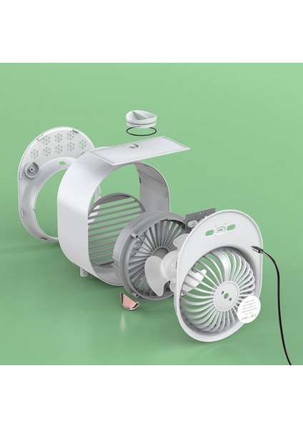 Hava Soğutucu Fan Mini Masaüstü Klima Gece Işığı ile USB Su Soğutma Nemlendirici Arıtma Beyaz (Yurt Dışından) indirimleri