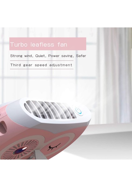 Kişisel Fan, Taşınabilir Küçük El Fanı, Şarj Edilebilir Masa Fanı, Masa Için Kordon USB Şarj Kablosu ile Boyun Fanı, Pembe (Yurt Dışından) modelleri