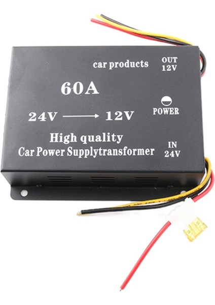 Araba Kamyon Ses Güç Adaptörü Düşürücü 24V - 12V 60A Gerilim Azaltma Dönüştürücü (Yurt Dışından)