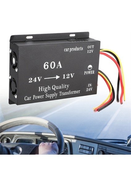 Araba Kamyon Ses Güç Adaptörü Düşürücü 24V - 12V 60A Gerilim Azaltma Dönüştürücü (Yurt Dışından) fırsatları