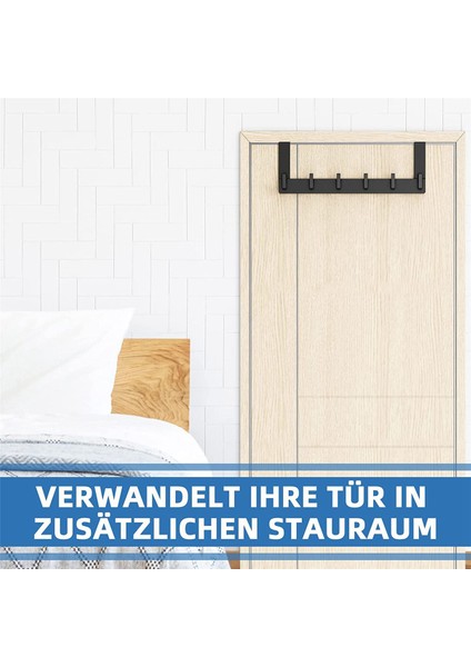 Kancalı 2x Kapı Portmanto - Asmak Için Kapı Kancaları - Banyo Kapısı Kanca Raylı Modern Için Elbise Kancaları Kapı (Yurt Dışından)