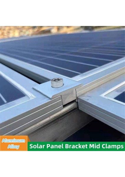 Güneş Paneli Ayarlanabilir Braket Kelepçe Pv Braketi Montaj Klipsi Güneş Panelini Sabitlemek Için Güneş Sonu Kelepçesi 30MM (Yurt Dışından)