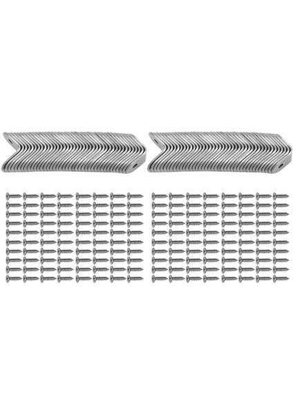 80PCS L Braket Köşesi, 160PCS Vidalar, Köşe Braketi, Ahşap Mobilya Karyola Dolabı Için Açılı Braket Bağlantı Elemanı (Yurt Dışından)