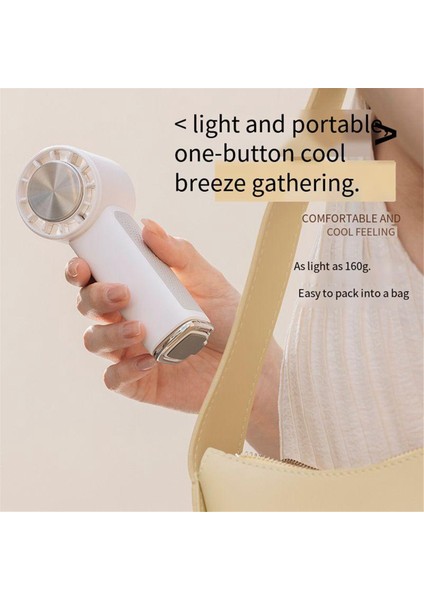 Taşınabilir El Fanı Mini Klima Fanı, 2000MAH USB Şarj Edilebilir, Beyaz, A (Yurt Dışından) fırsatları