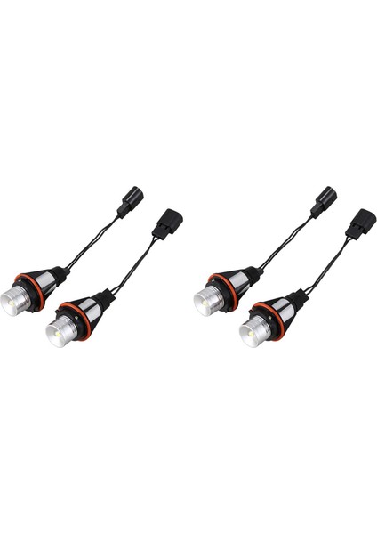 4x Araba Melek Gözü Sis Lambası Beyaz LED Ampul Far E39 X83 X3 E53 X5 E60 (Yurt Dışından)