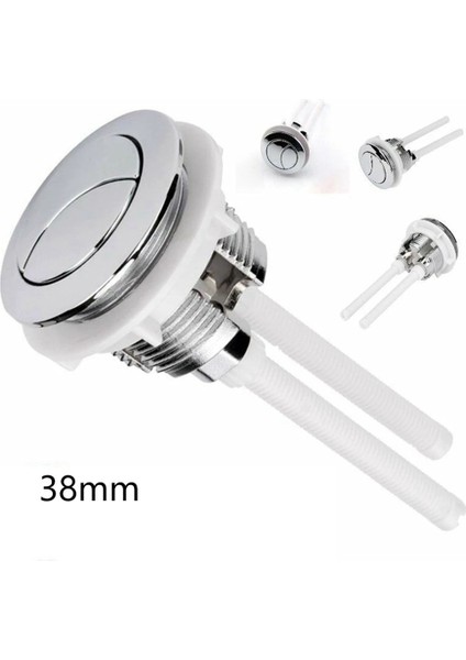 2 Adet Tuvalet Sifon Düğmesi 38MM Çift Düğmeli Anahtarın Yerini Alır Yuvarlak Düğme Tuvalet Sifon Düğmesi (Yurt Dışından)