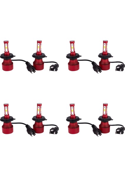 8x H4 Hb2 9003 2200W 330000LM 4 Taraflı LED Far Kiti Hi/lo Güç Ampulleri 6000K (Yurt Dışından)