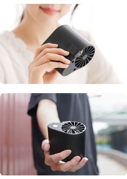 Mini Bel Asılı Fan Süper Güçlü Hava Akımı Taşınabilir Klima Takım Elbise Şarj Edilebilir Pil 3 Hız Ayarı Beyaz (Yurt Dışından)