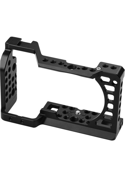 Soğuk Ayakkabı Montajlı Alüminyum Alaşımlı Kamera Kafesi Rig 1/4 3/8 Dişli Delikler A6000 / A6100 / A6300 / A6400 / A6500 ile Uyumlu (Yurt Dışından)