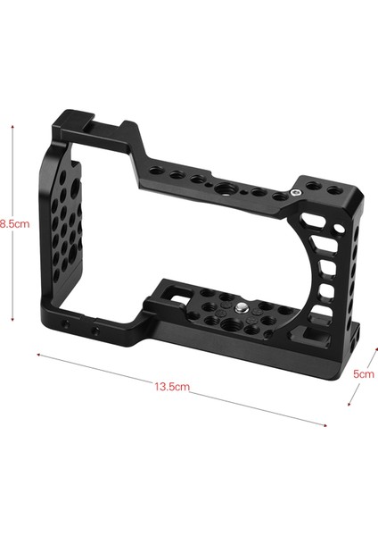 Soğuk Ayakkabı Montajlı Alüminyum Alaşımlı Kamera Kafesi Rig 1/4 3/8 Dişli Delikler A6000 / A6100 / A6300 / A6400 / A6500 ile Uyumlu (Yurt Dışından) modelleri