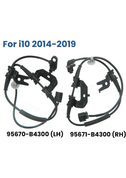 Otomotiv Araba Abs Sensörü Tekerlek Hızı 95670-B4300 (Lh) ve 95671-B4300 (Rh) Ia G3LA G4LA G4LA B3LA I10 ile Uyumlu (Yurt Dışından)