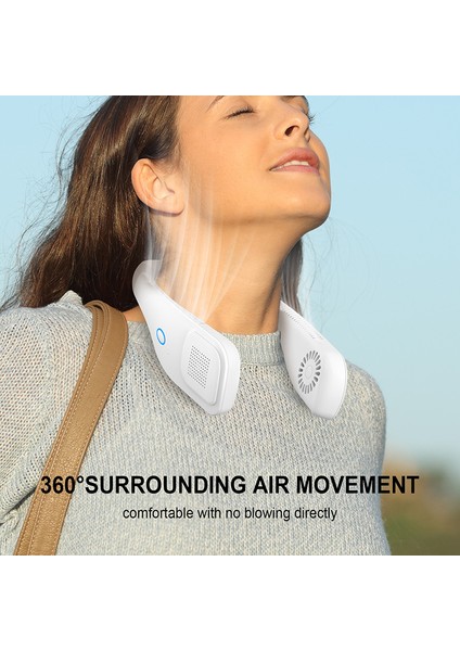 Bladeless Boyun Fanı, 360 Derece Soğutma Eller Serbest Spor Fanı, USB Mini Kişisel Fan, Kulaklık Tasarımı Hava Soğutucu-Nane Yeşili (Yurt Dışından) fırsatları